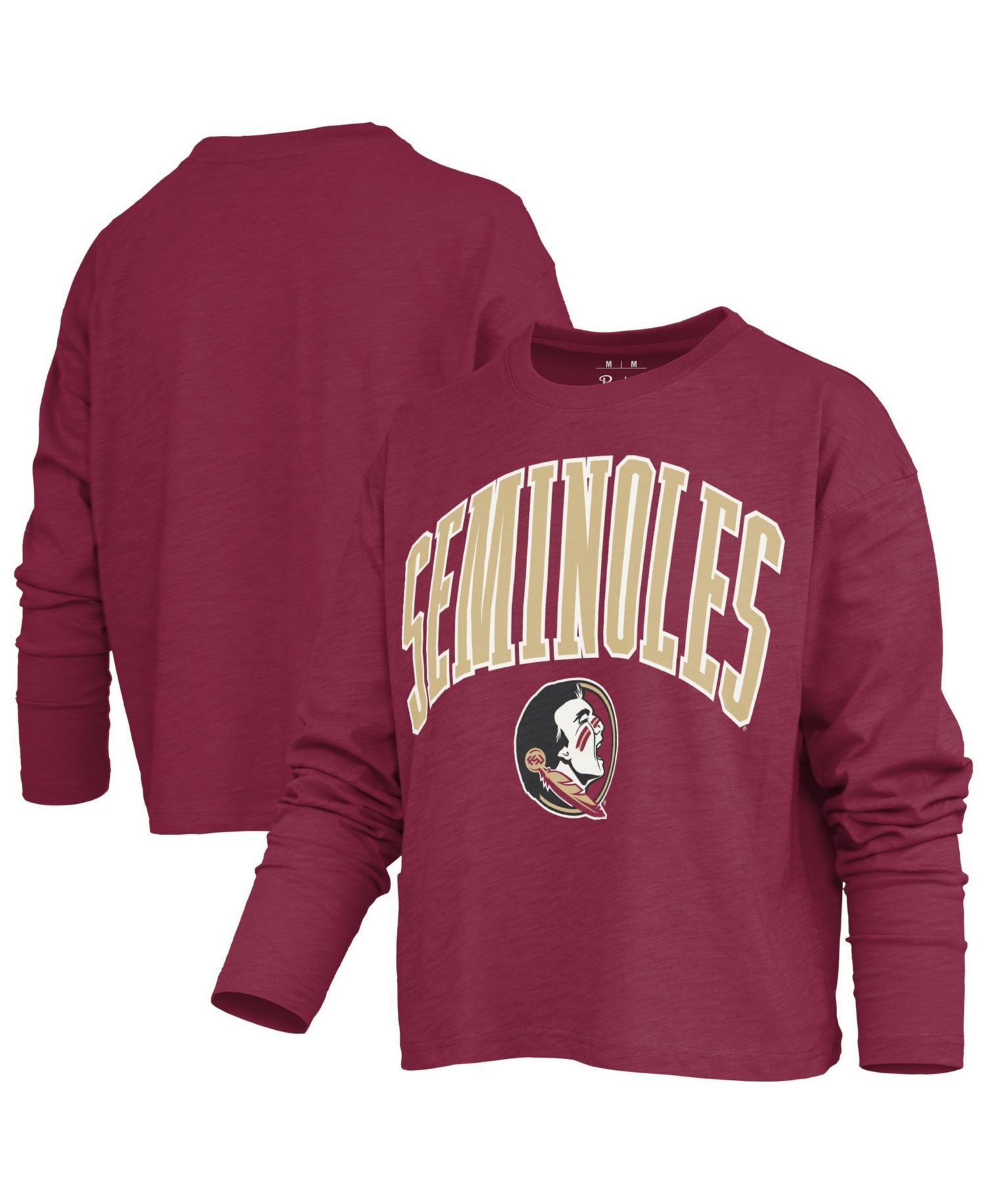 Women's Florida State Seminoles Motley Boxy Waist-Length Long-Sleeve T-Shirt