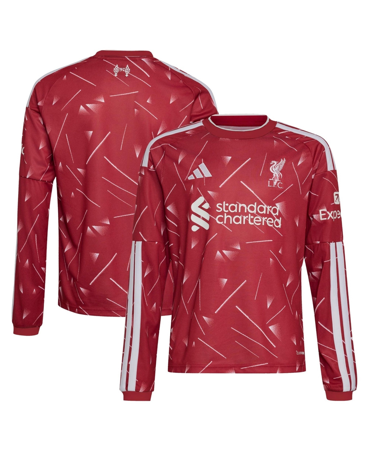 adidas Boys' and Girls' Liverpool 2026/27 Home Replica Long-Sleeve Jersey
