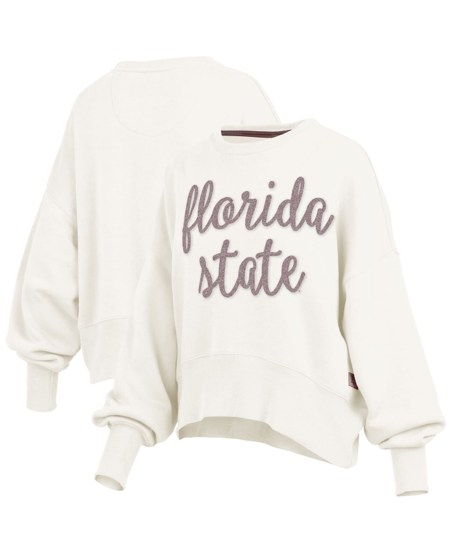 Women's Florida State Seminoles Chelsea Oversized Fleece-Lined Pullover Sweatshirt
