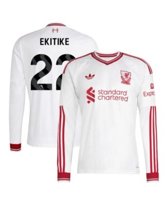 Men's Hugo Ekitike White Liverpool 2026/27 Away Replica Long Sleeve Jersey