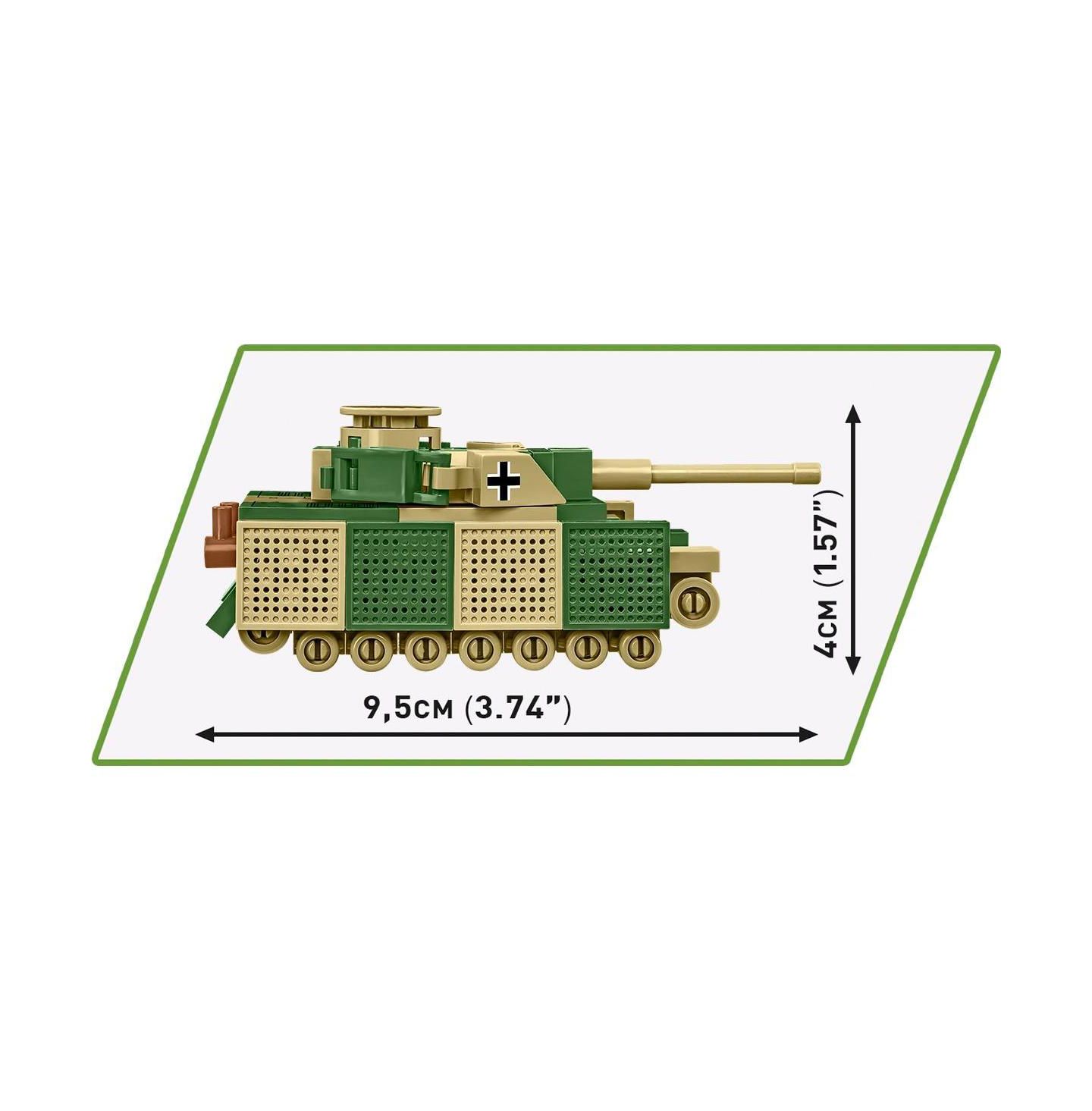 Детский конструктор COBI Historical Collection Wwii Panzer IV Ausf. J Rotating-Turret 128-Piece Building Set, Ages 6+, цвет: Open Miscellaneous — фото 3