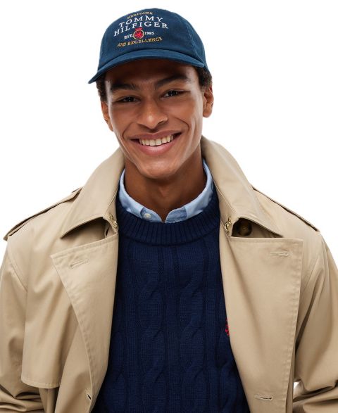 Мужская кепка Tommy Hilfiger American Icons Embroidered Adjustable, цвет: Тёмный синий