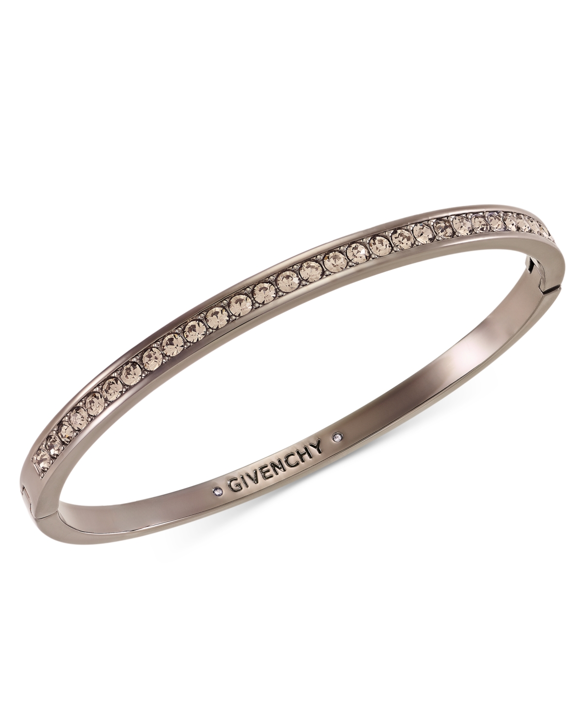 Givenchy Women's Hinged Crystal Pave Open Bangle Bracelet