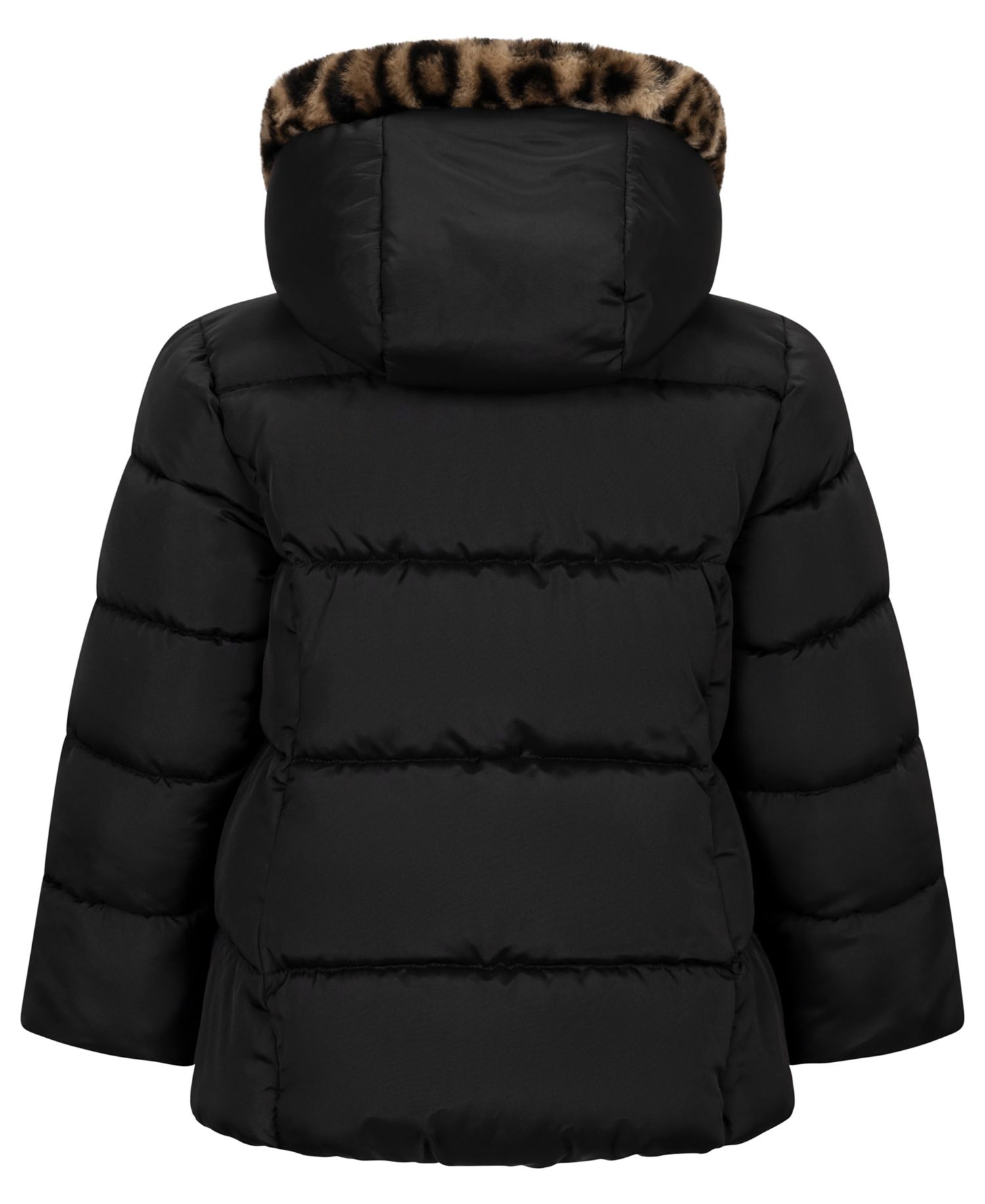 Baby Girls' Double-Breasted Box-Quilt Hooded Puffer Jacket