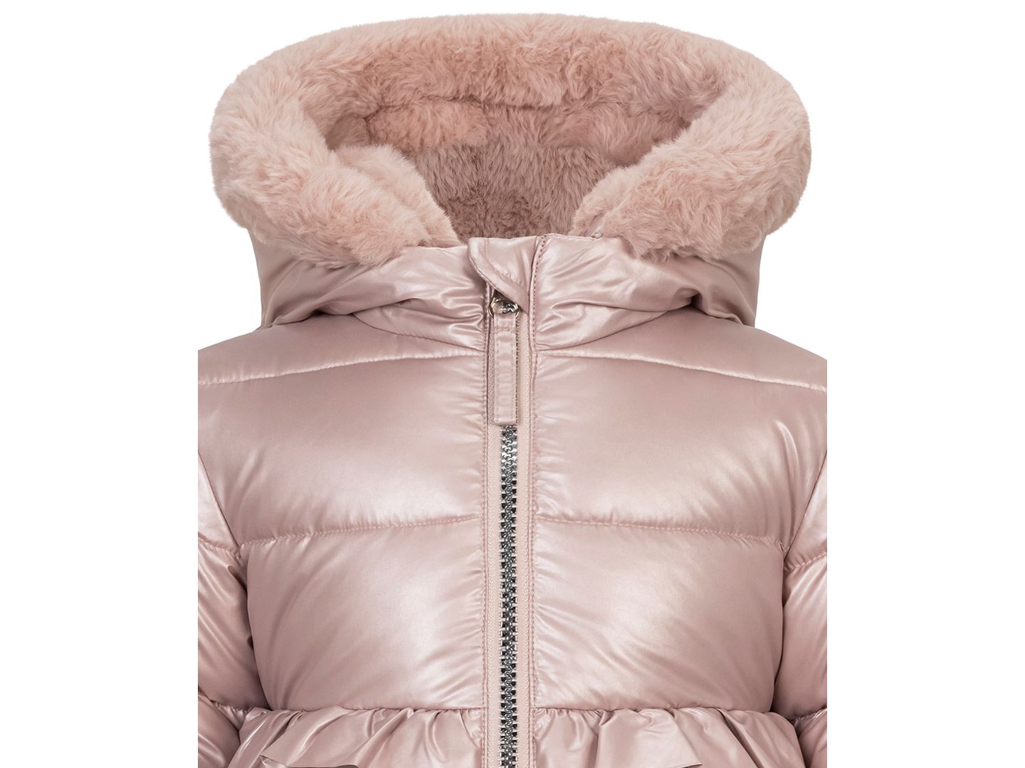 Пальто S Rothschild & CO Metallic Fit & Flare Hooded Coat для девочек-малышей, цвет: Розовый — фото 3