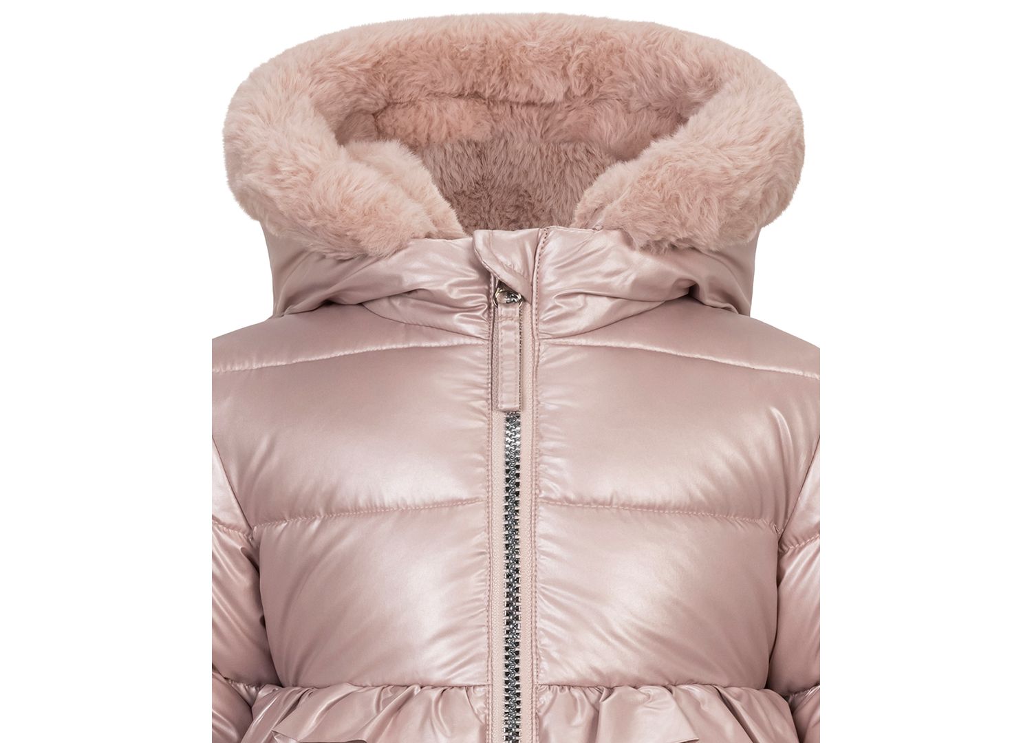 Baby Girls' Metallic Fit & Flare Hooded Coat
