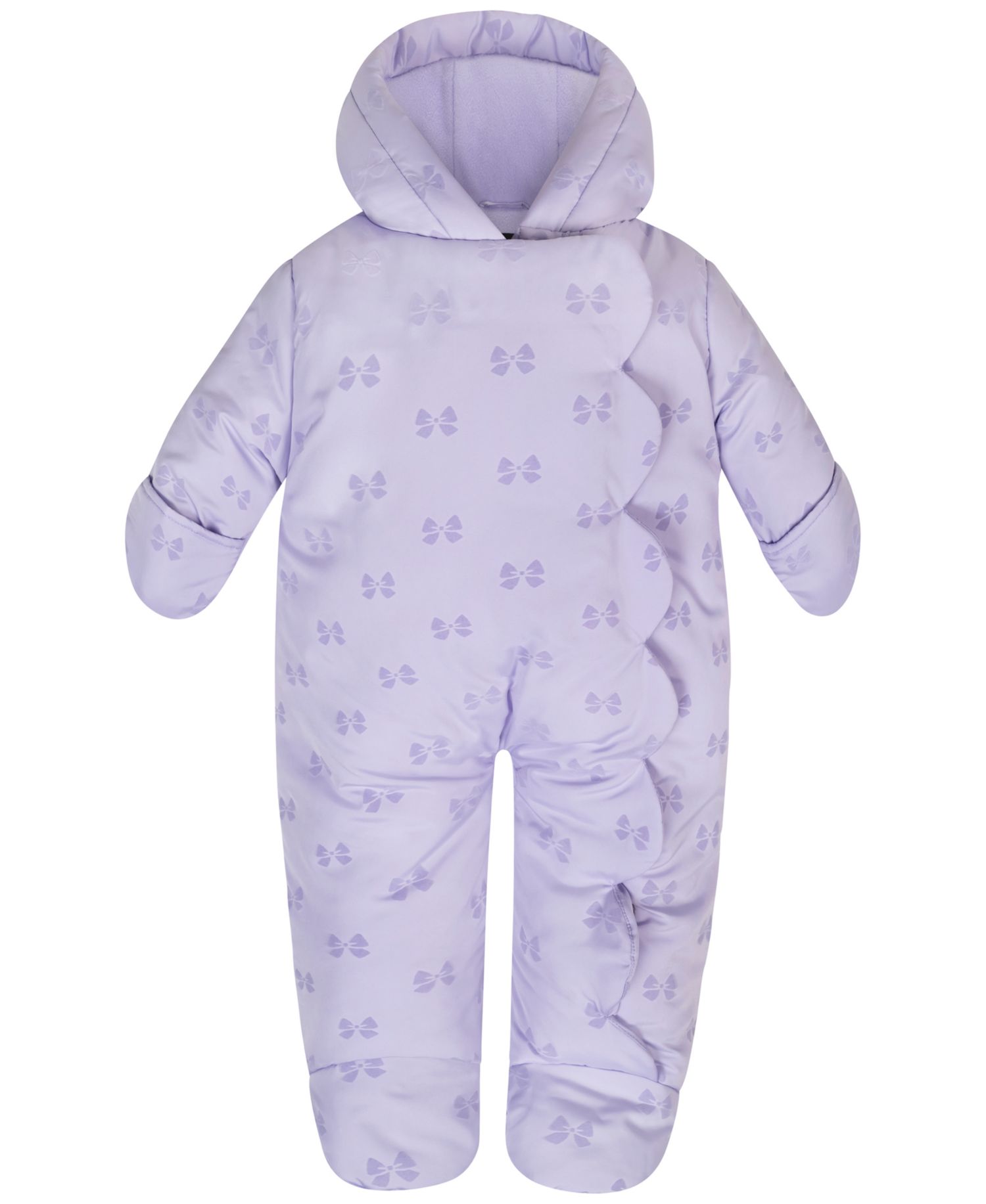 Baby Girls' Flocked Scalloped Hooded Pram