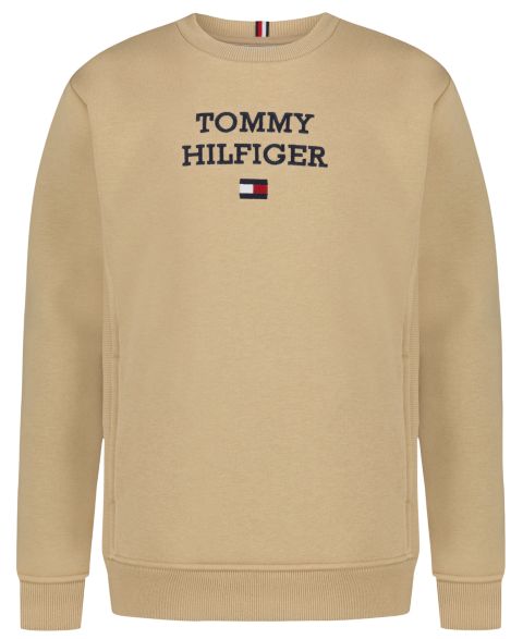 Толстовка Tommy Hilfiger Classic Lockup Fleece Crewneck для мальчиков, цвет: Incense
