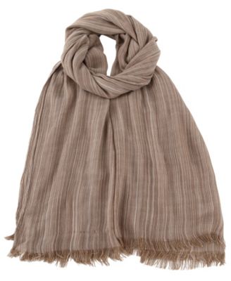 Men's Fringe Textured-Rib Scarf