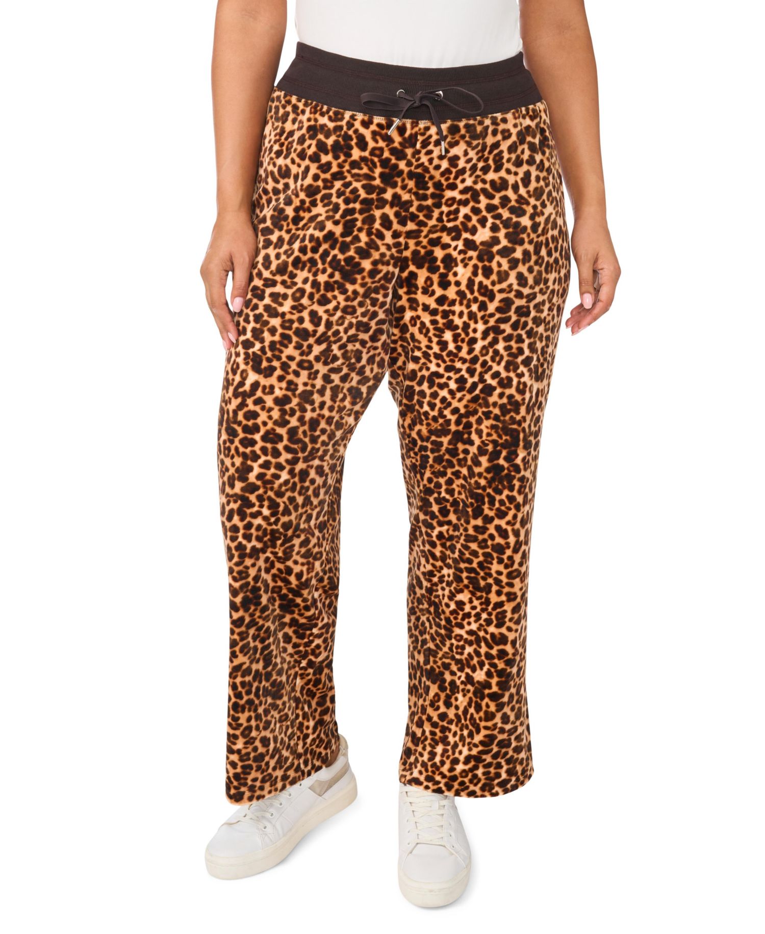 Plus Size Straight-Leg Drawstring Lounge Pants