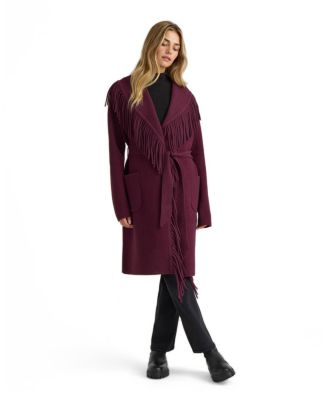 Women's Eyelash Mink Wrap Fringe Coatigan