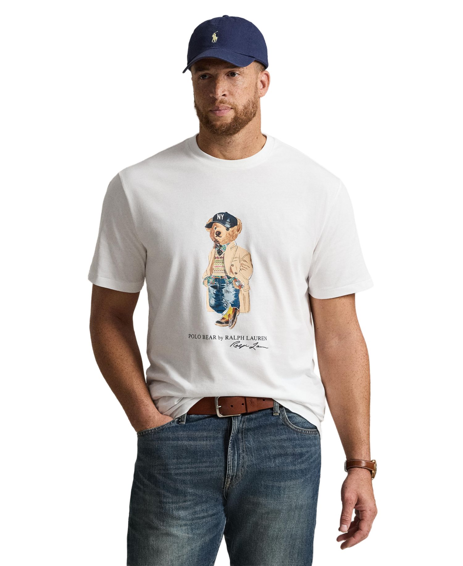 Men's Big & Tall Polo Bear Graphic Regular-Fit T-Shirt