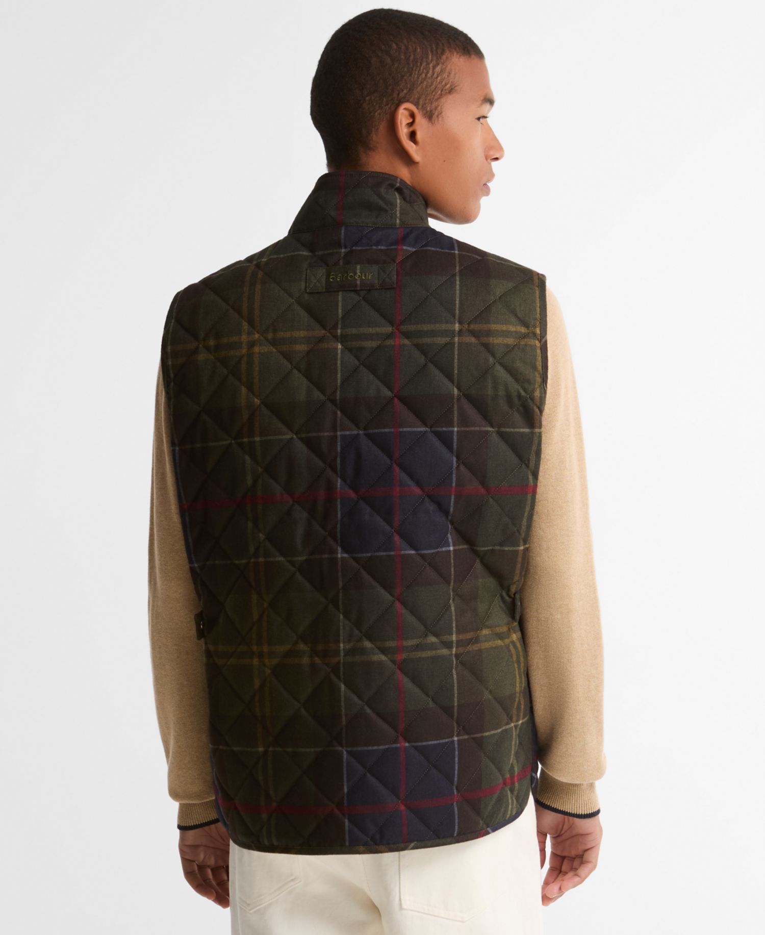 Men's Lowerdale Quilted-Tartan Vest