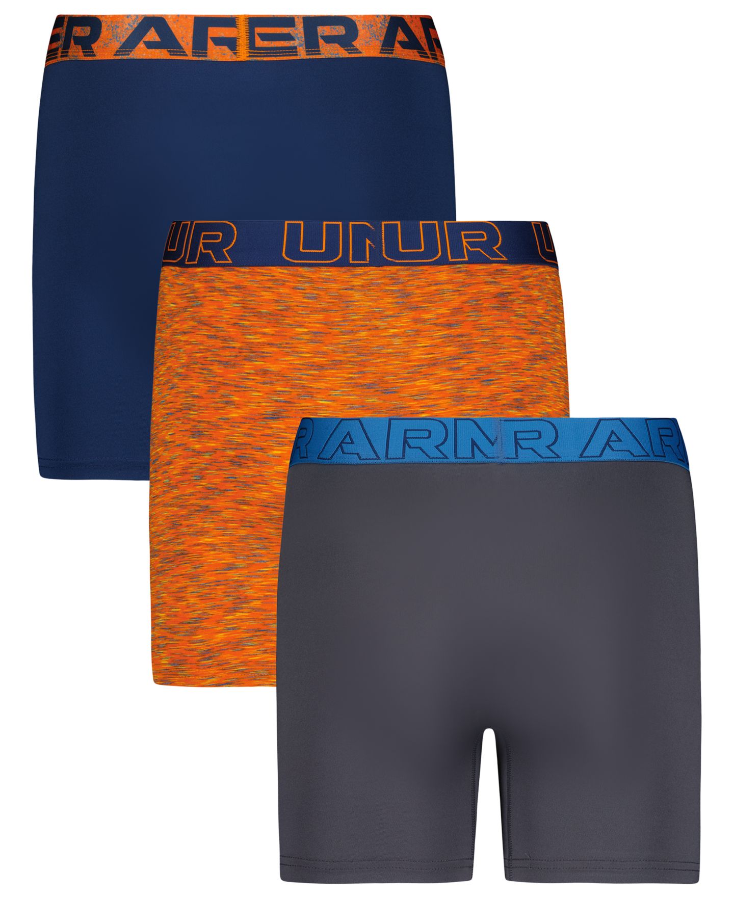 Трусы-боксеры Four-Way, стрейч, 3 шт. — Under Armour, цвет: Оранжевый / Тёмно-синий — фото 2