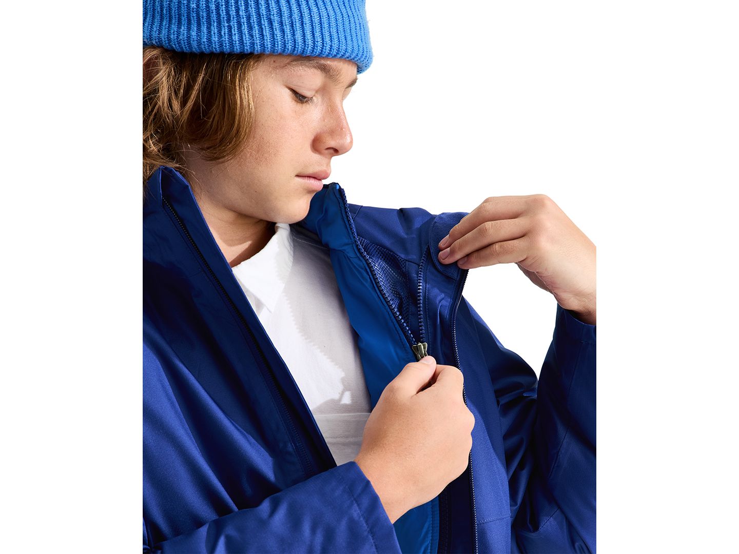 Детская куртка The North Face Perrito 4-in-1 Hooded Reversible, цвет: Насыщенный синий — фото 6