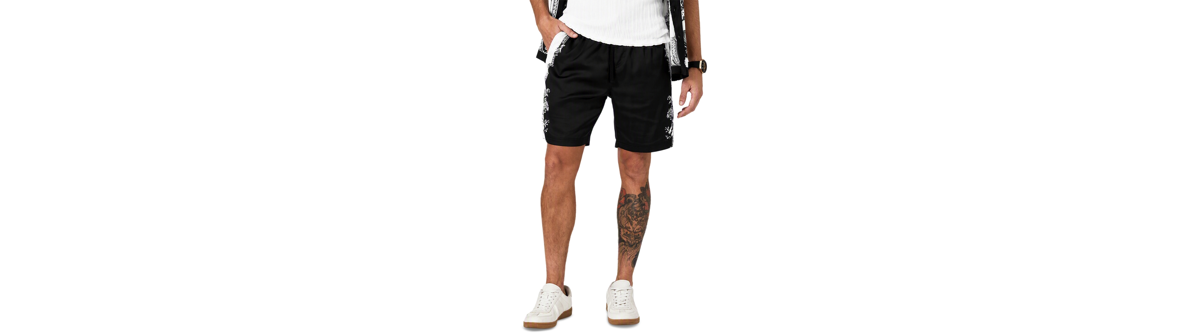 Guess Women's Baroque Framed Tiger Pull-On Shorts, 7.5" Inseam