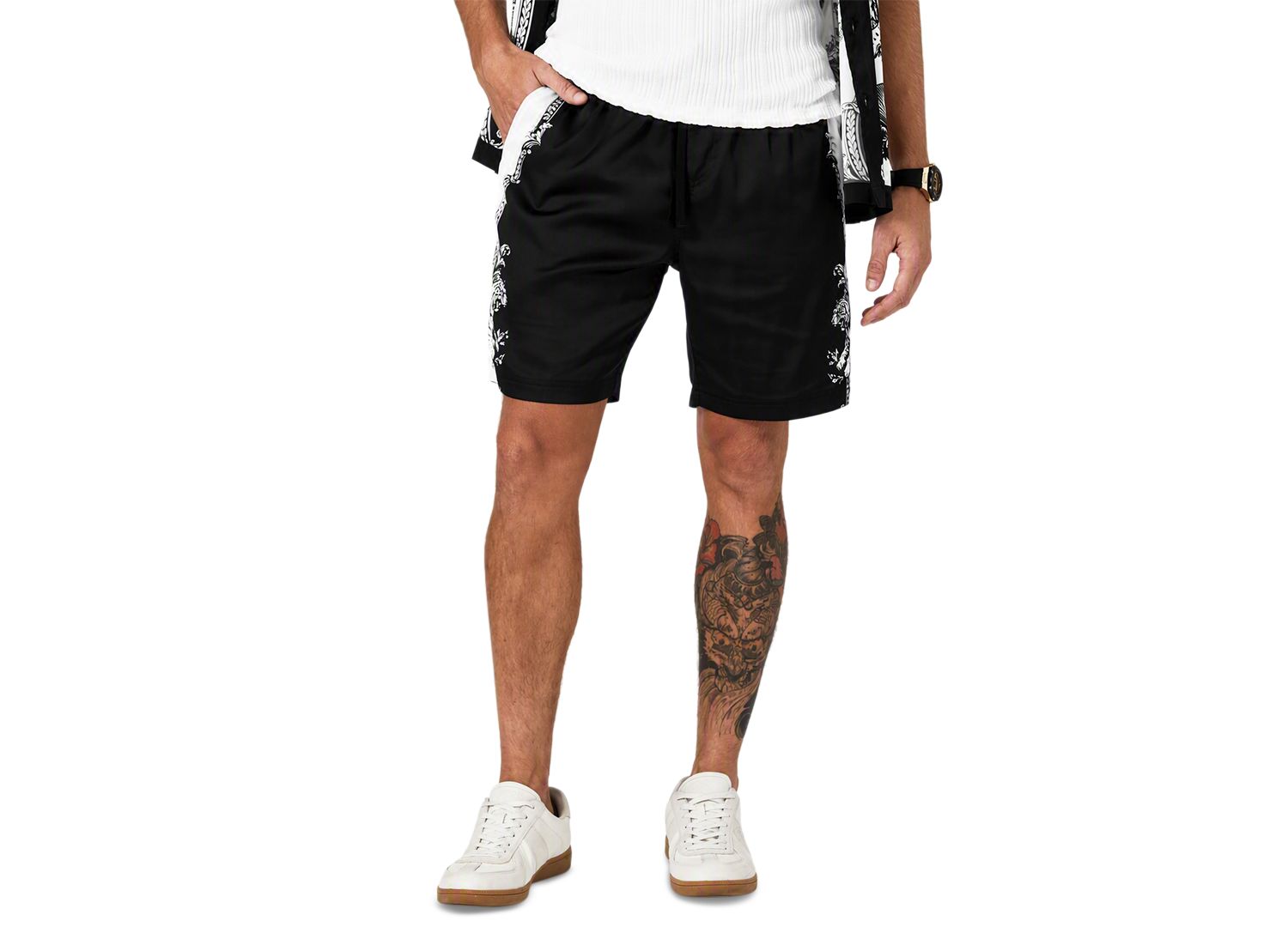 Men's Baroque Framed Tiger Shorts, 7.5" Inseam
