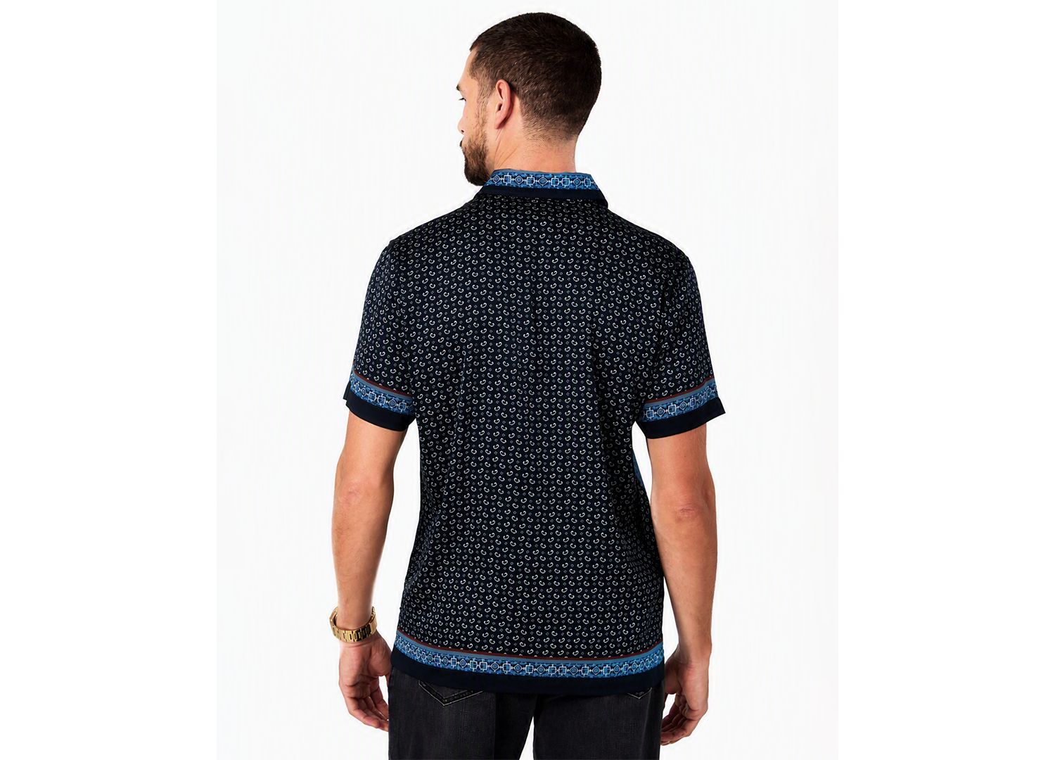 Men's Hugh Paisley Charm Short-Sleeve Classic-Fit Shirt