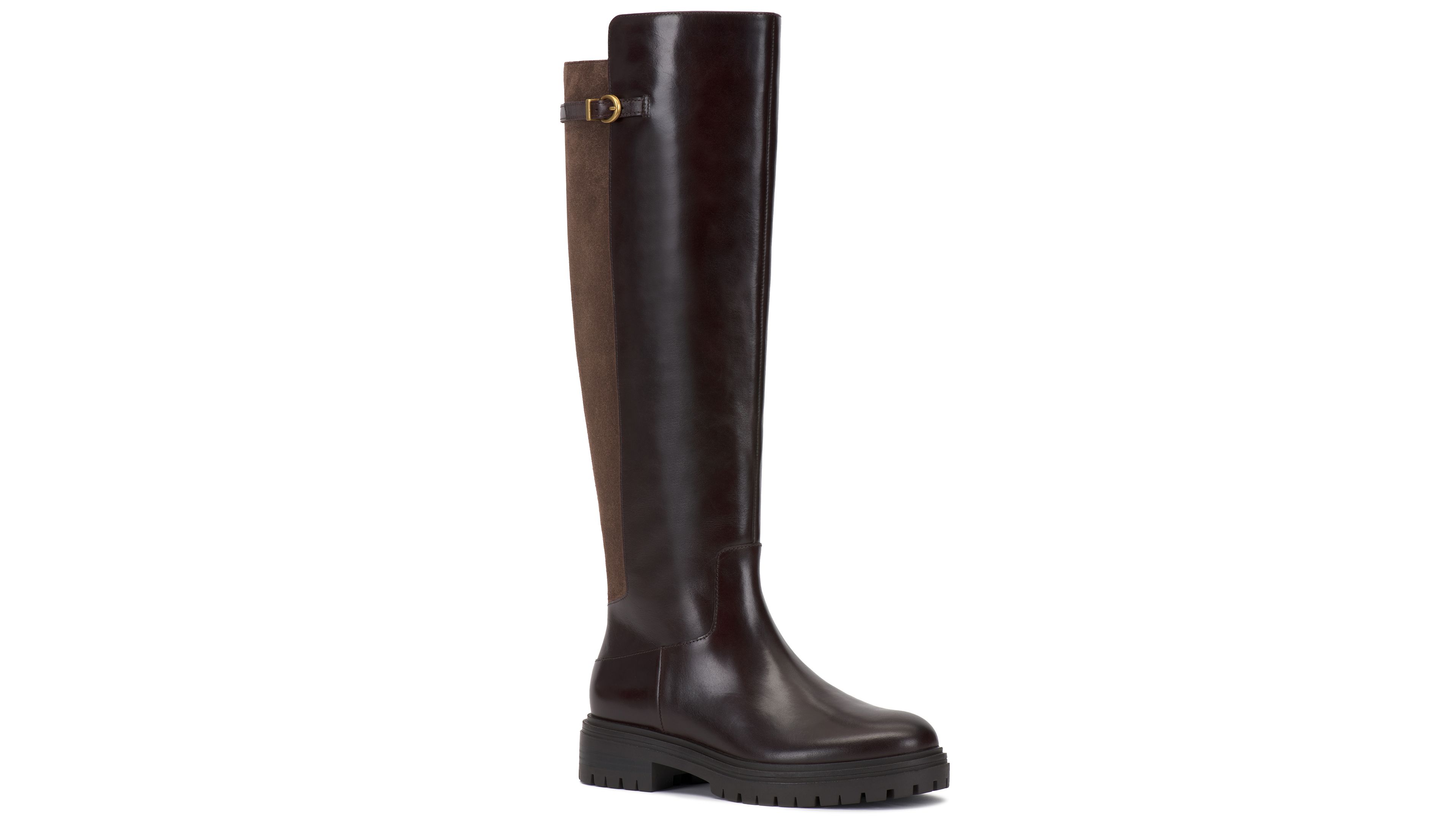 Vince Camuto Womens Bertala Regular Wide Calf Lug Sole Riding Boots