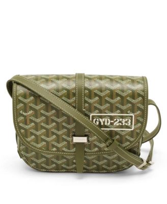 Belvedere II PM Bag in Khaki Goyardine Canvas and Leather