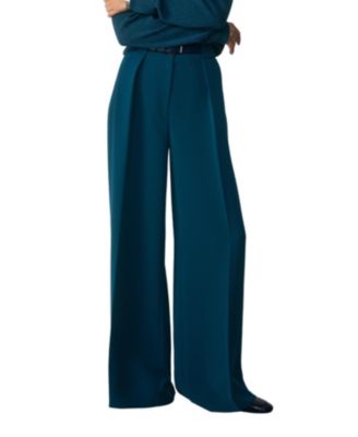 Women's Lyon High-Rise Palazzo Wide-Leg Pants