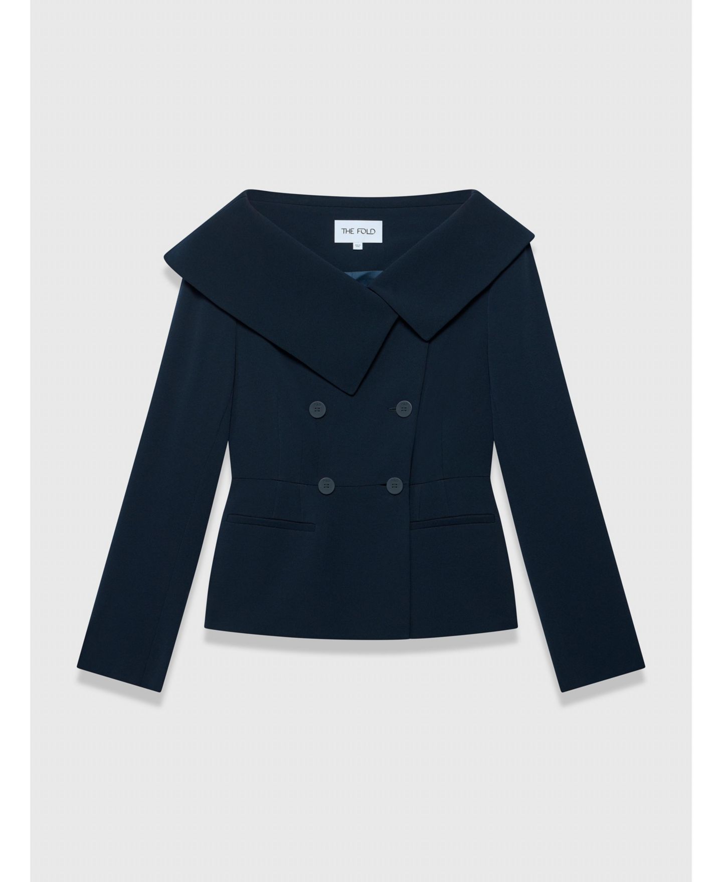 Женский пиджак The Fold Lorelli Double-Breasted Tailored Blazer, цвет: Тёмно-синий — фото 8