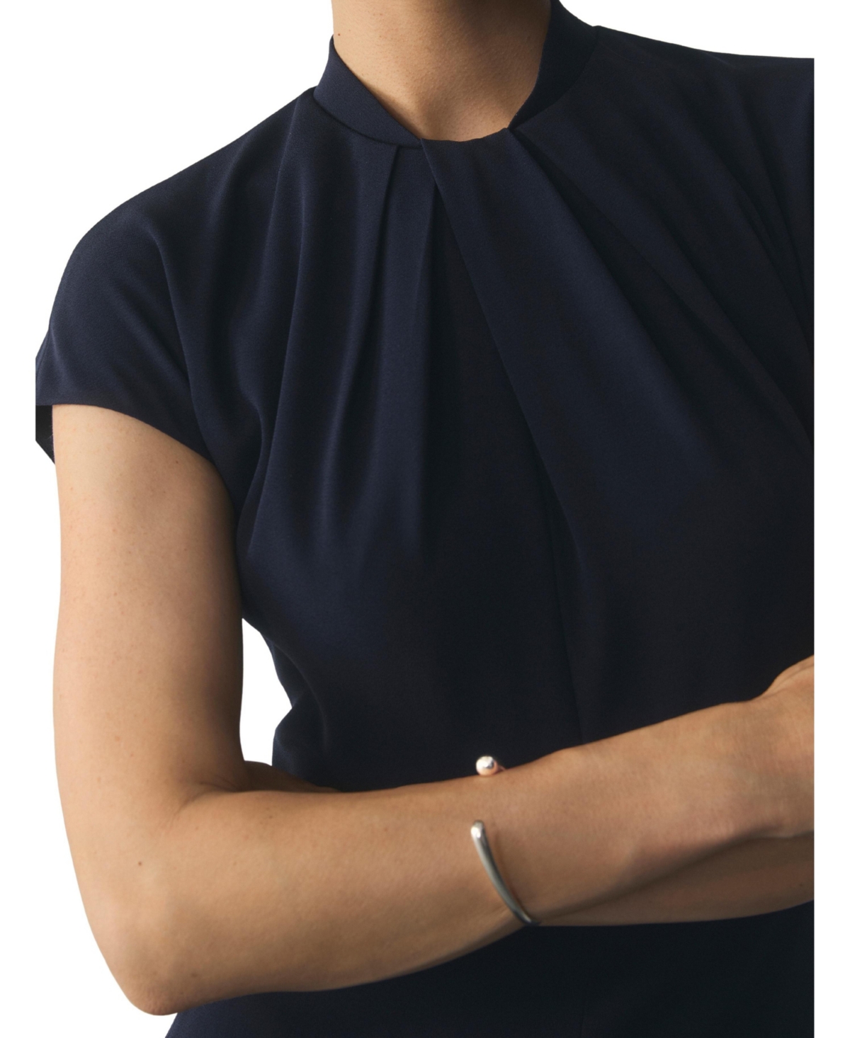The Fold Women's Rassina Jersey Gathered Midi Dress