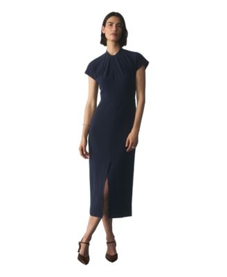 Women's Rossano High-Neck Short-Sleeve Midi Dress