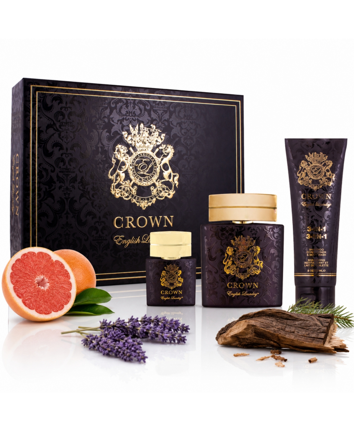 English Laundry Men's 3 Piece Crown Eau de Parfum Gift Set