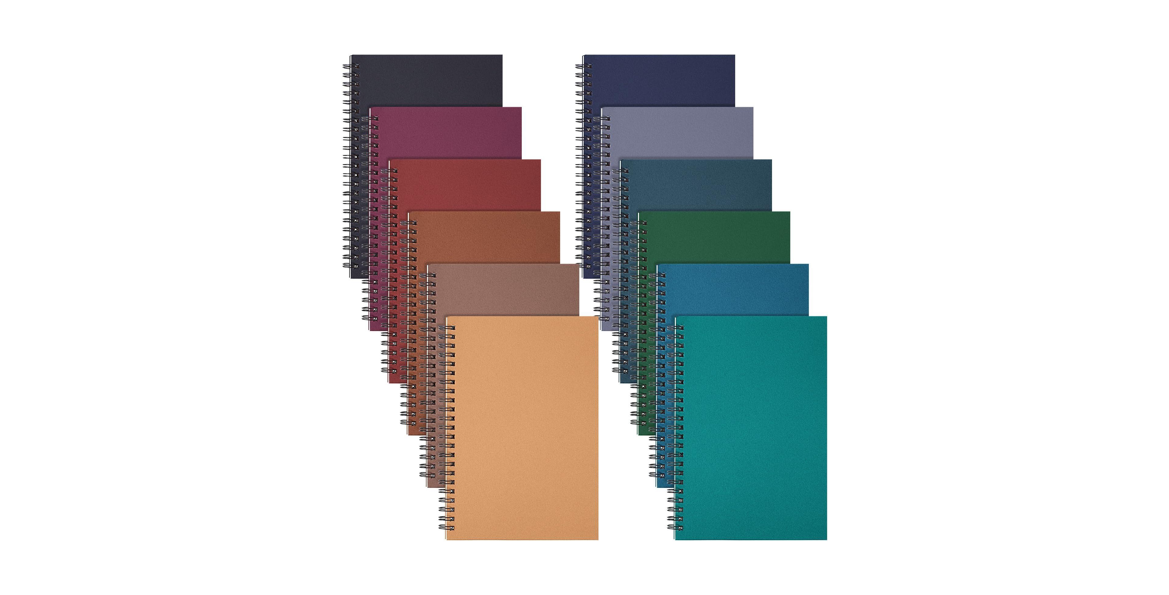 Danrong 12 Pack A5 Spiral Notebooks College Ruled Thick Paper Side Binding For Work School