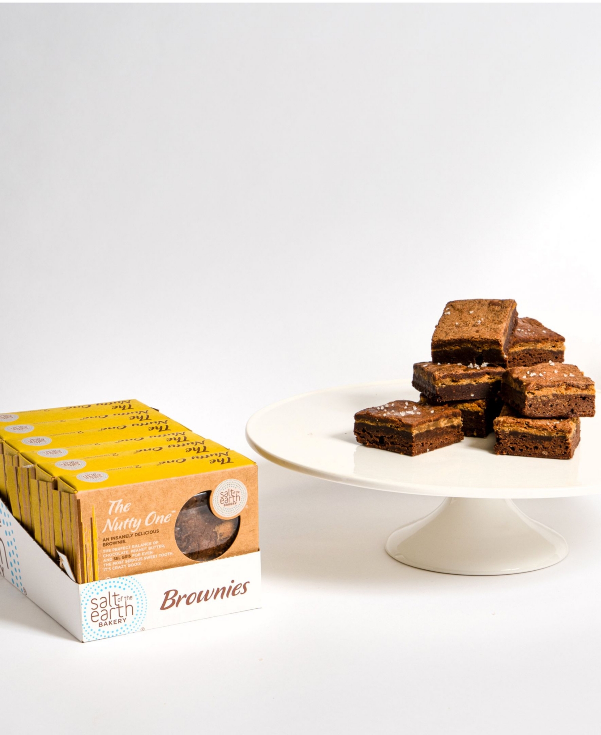 Salt of the Earth Bakery Fresh Baked Peanut Butter Chocolate Brownies Gourmet Boxes, 12-Piece