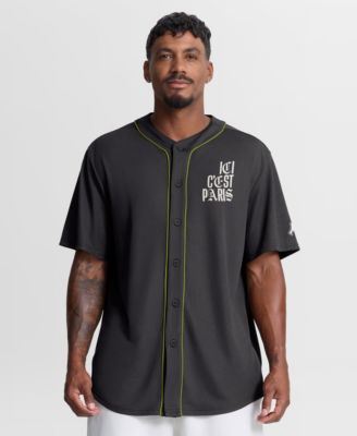 Men's Paris Saint-Germain Oversized V-Neck Baseball Jersey