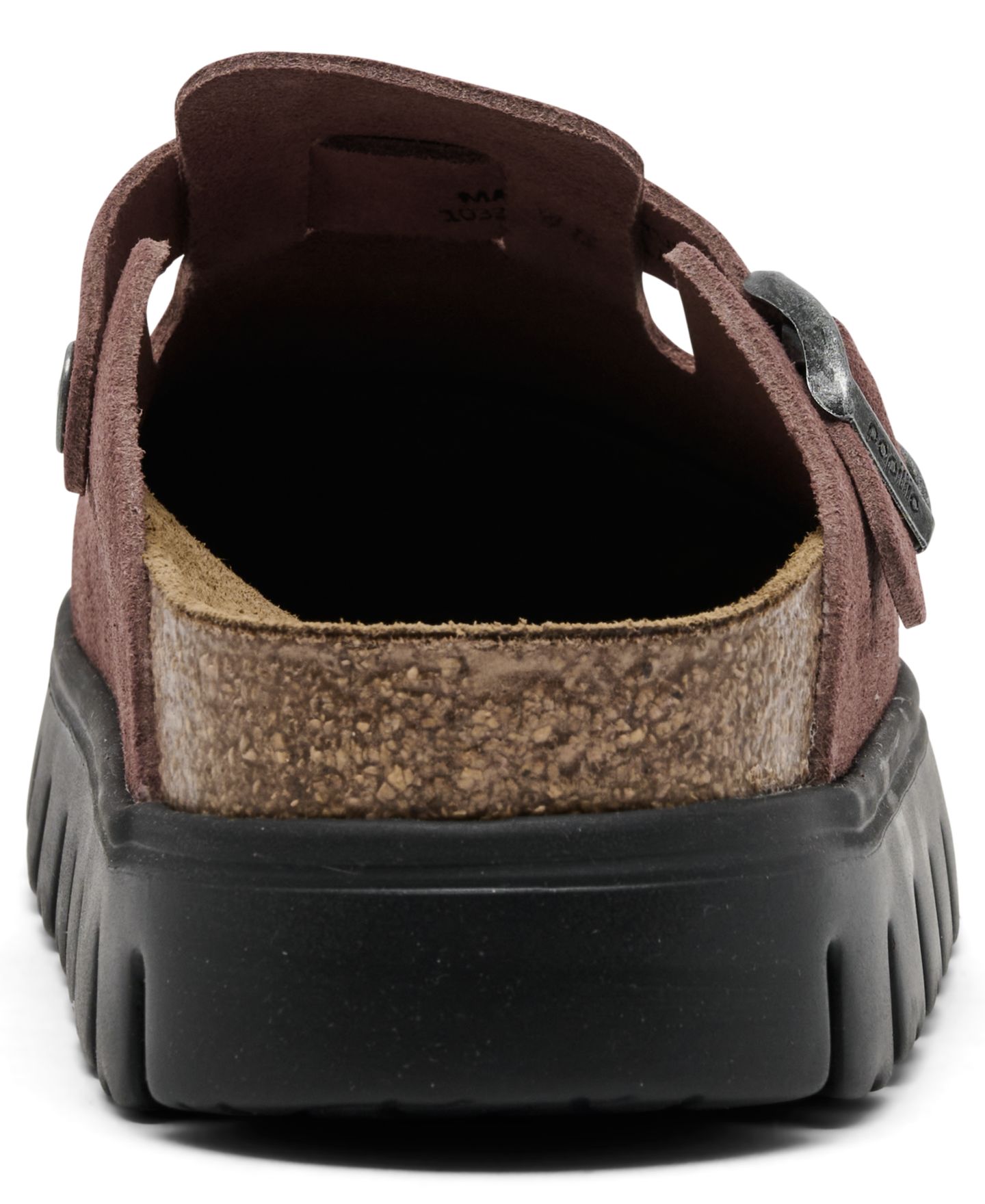 Женские сабо Birkenstock Boston Chunky-Platform Suede, цвет: Pepper — фото 4