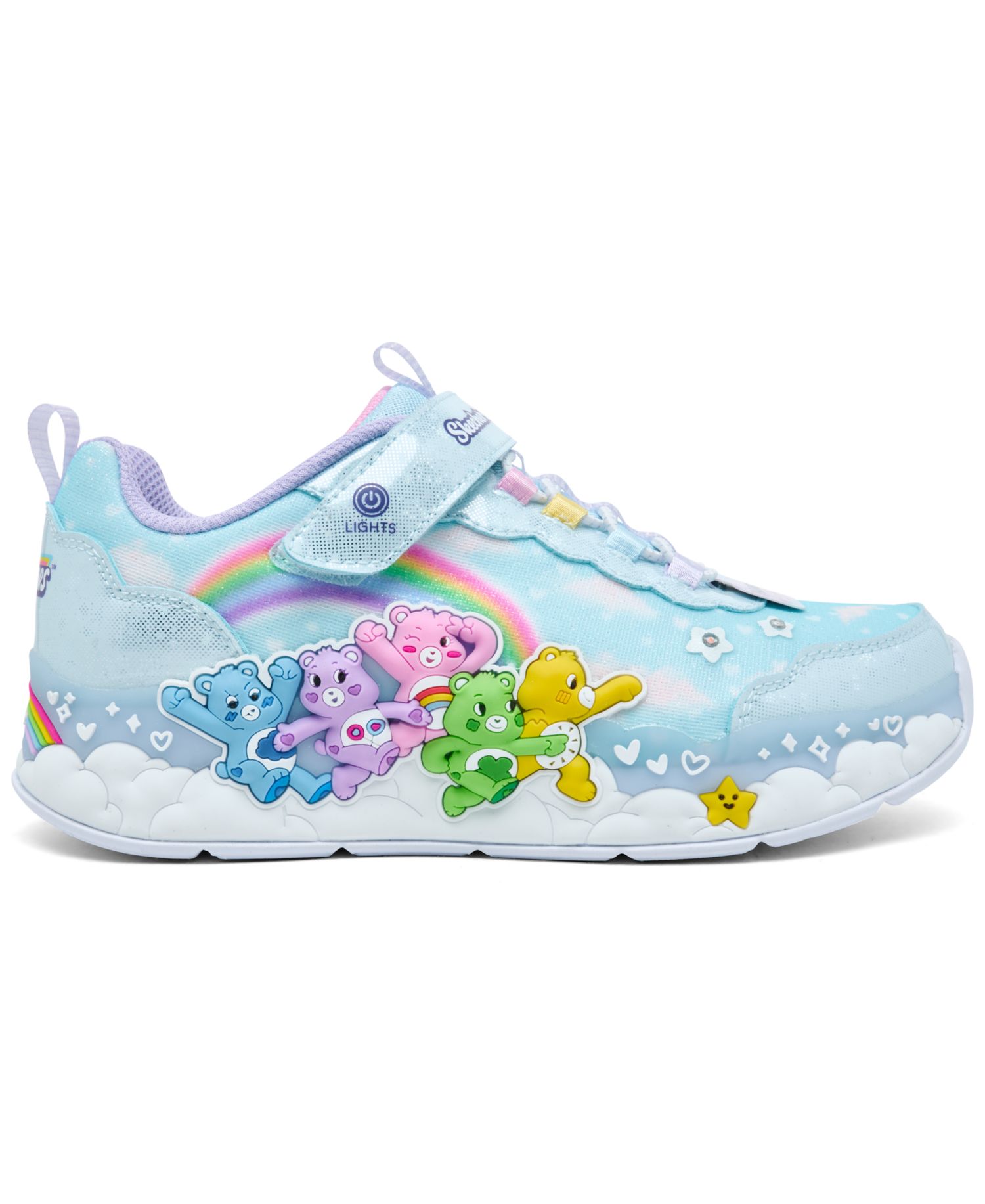 Little Girls' Care Bears Hugs N Snugs Light-Up Low Top Sneakers from Finish Line