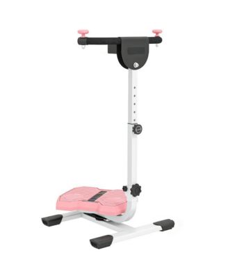 Twist Waist Exercise Machine with Adjustable Handlebar, LCD Monitor, Foldable Frame