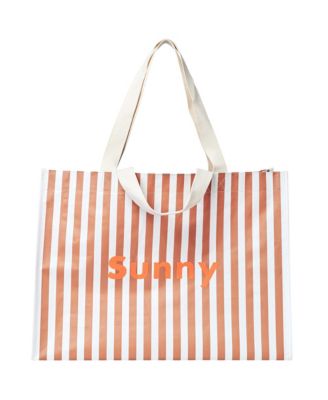 Carryall Beach Bag: Tierra Clay Stripe