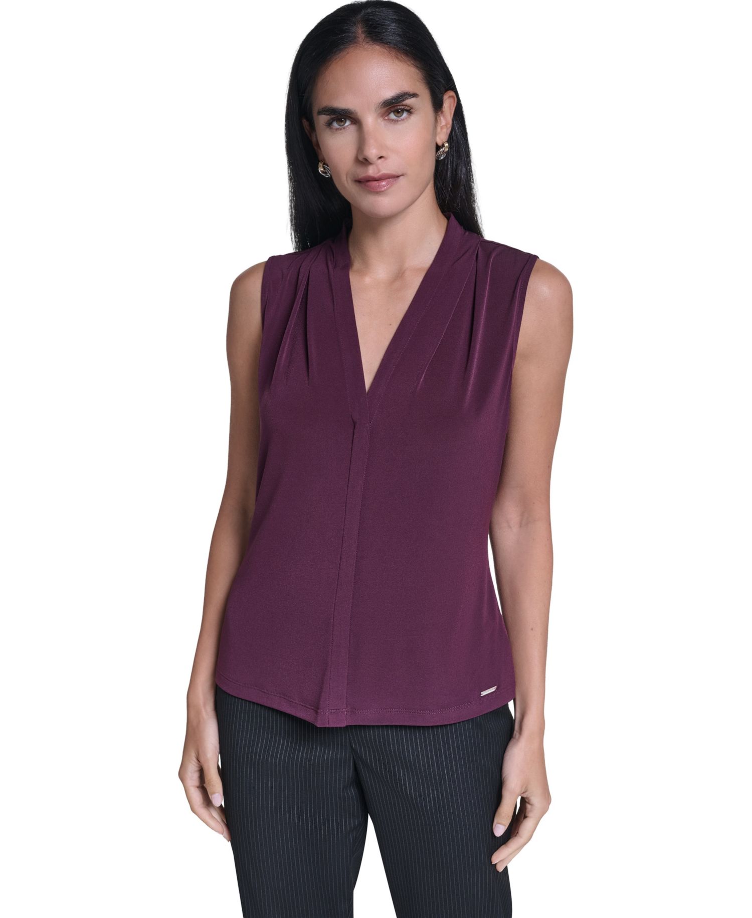 Women's Sleeveless V-Neck Blouse