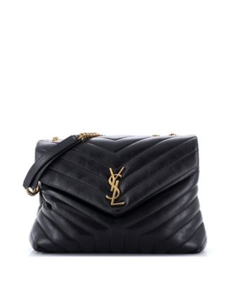 Medium Loulou Shoulder Bag Matelasse Chevron Leather