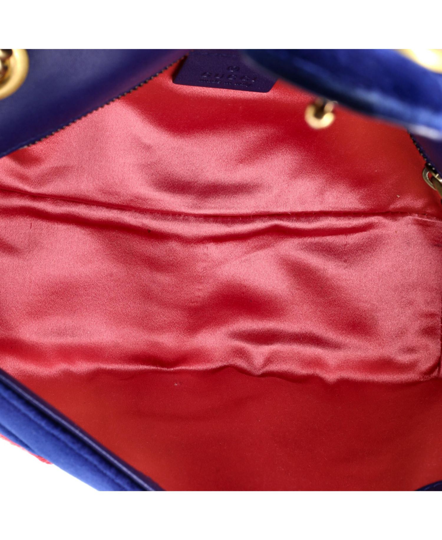 Small GG Marmont Flap Bag Embroidered Matelasse Velvet