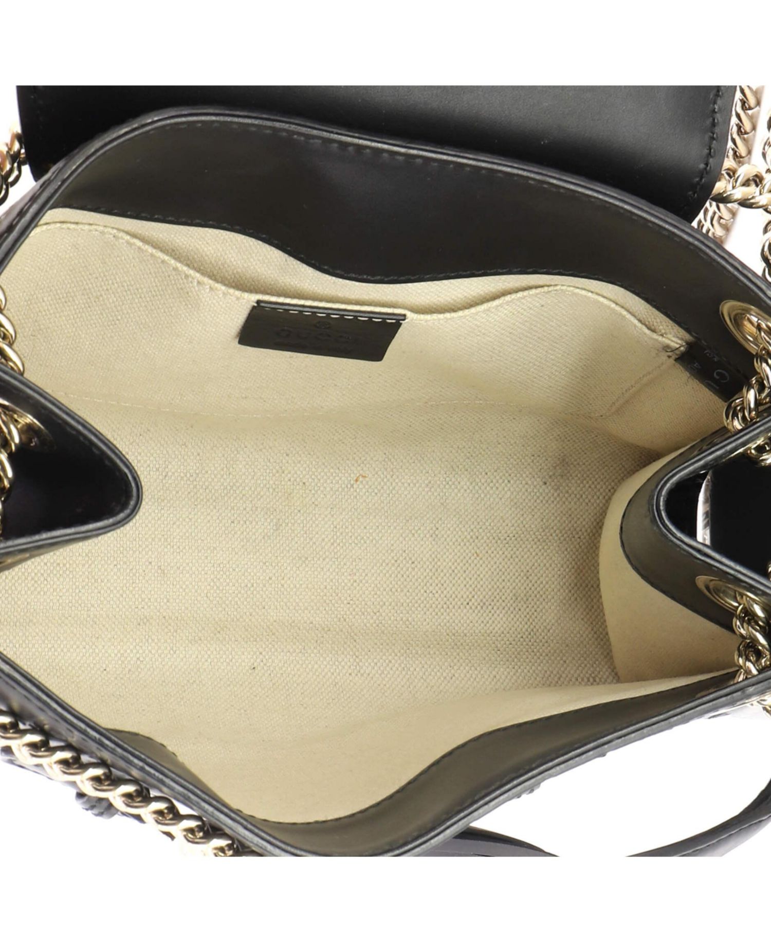 Small Emily Chain Flap Shoulder Bag Guccissima Leather