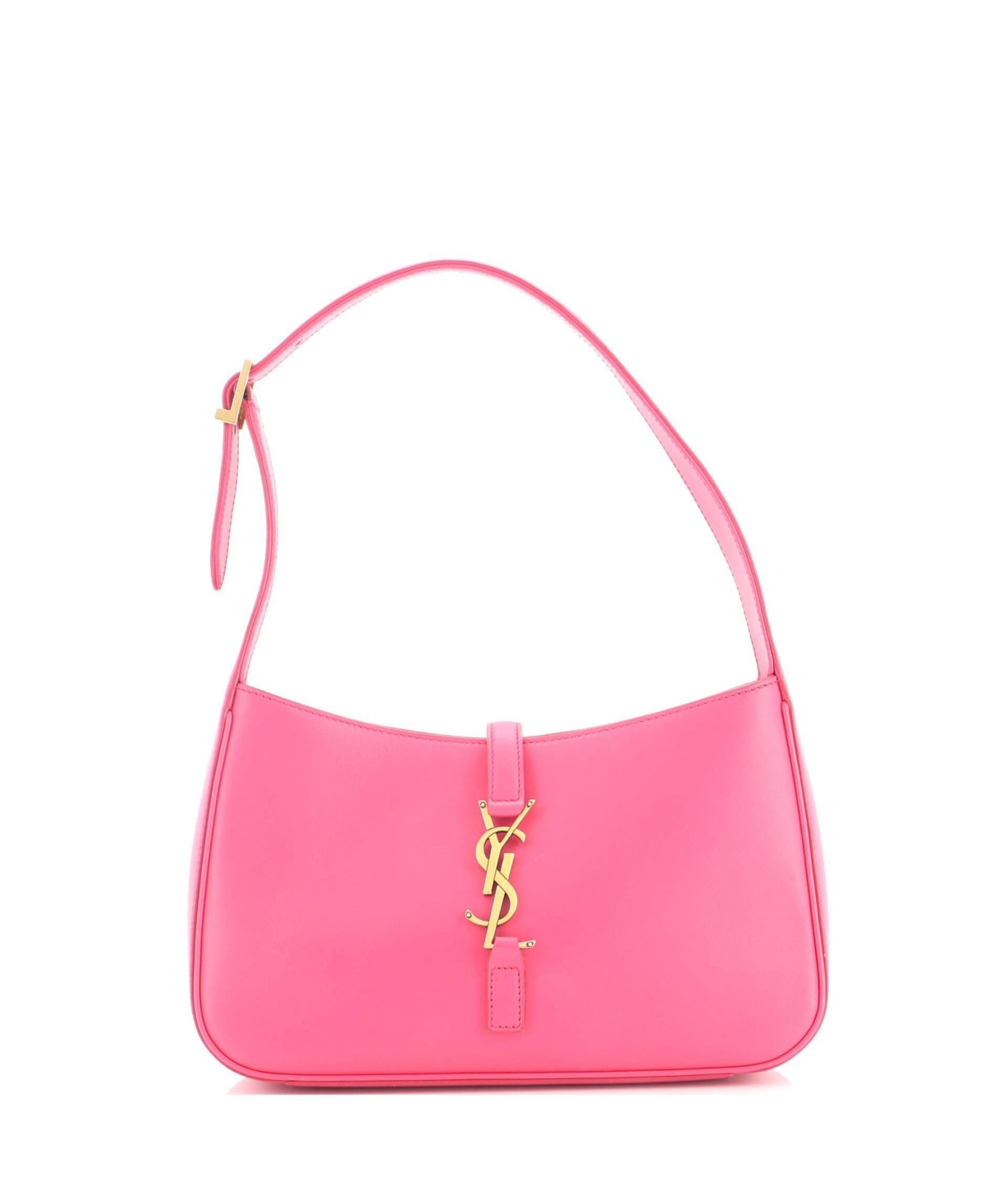 Pre-Owned Saint Laurent Small Le 5 a 7 Hobo Leather - Pink