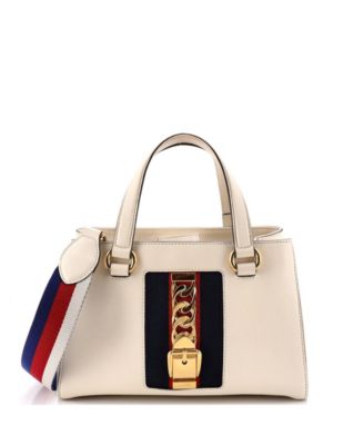 Medium Sylvie Top Handle Tote Leather