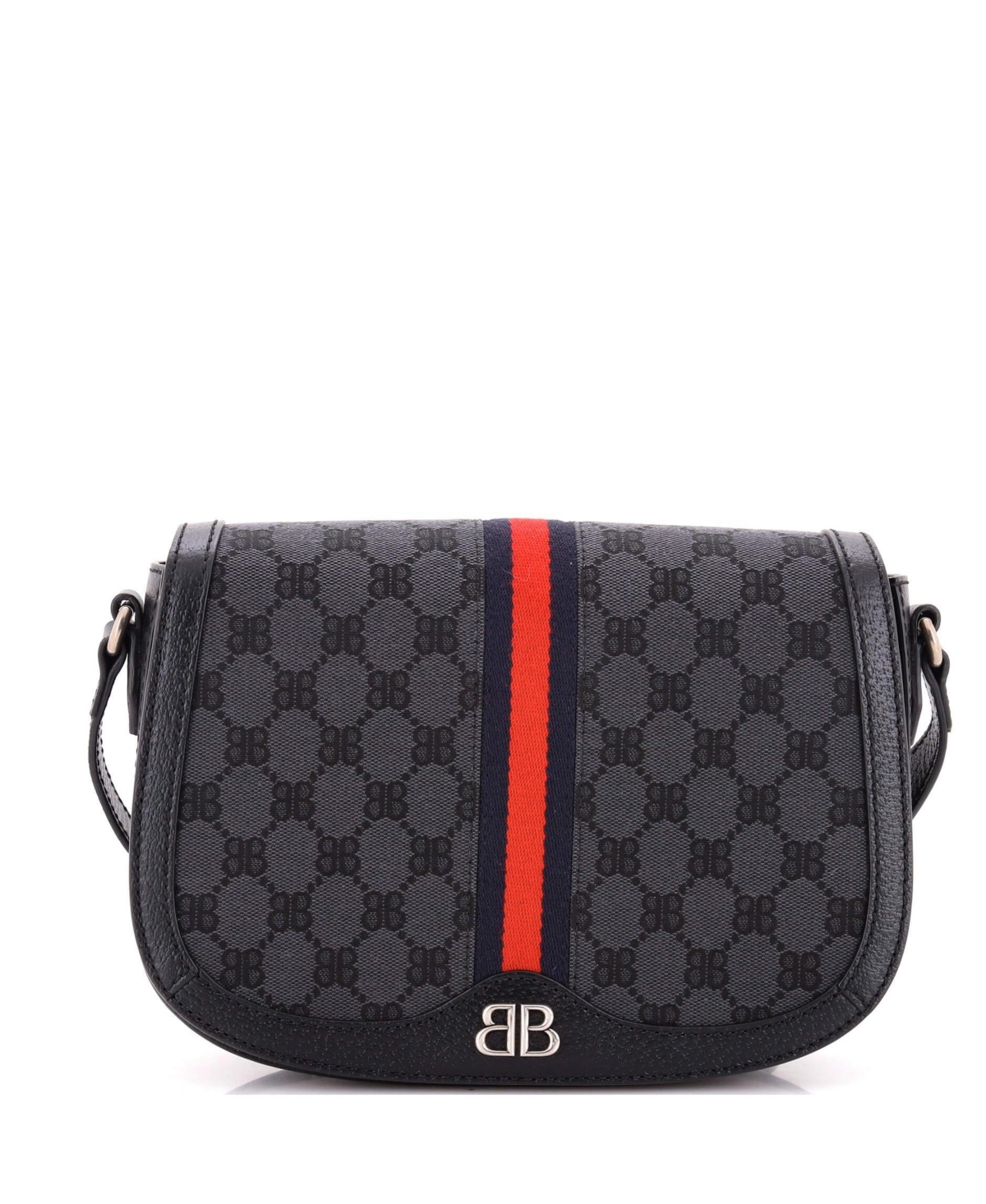 Pre-Owned Gucci Medium x Balenciaga The Hacker Project Flap Messenger Bag Bb Canvas