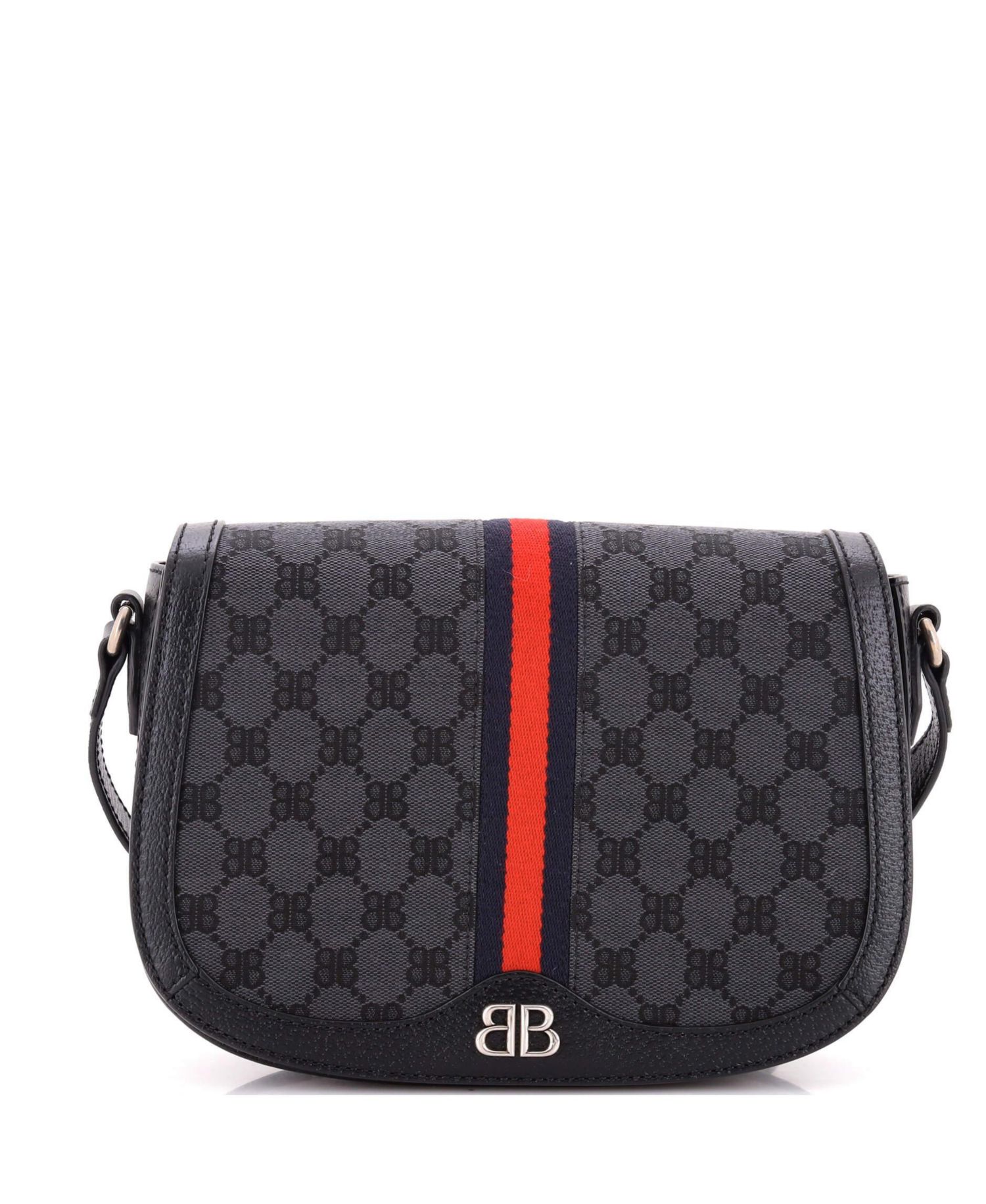 Medium x Balenciaga The Hacker Project Flap Messenger Bag BB Canvas