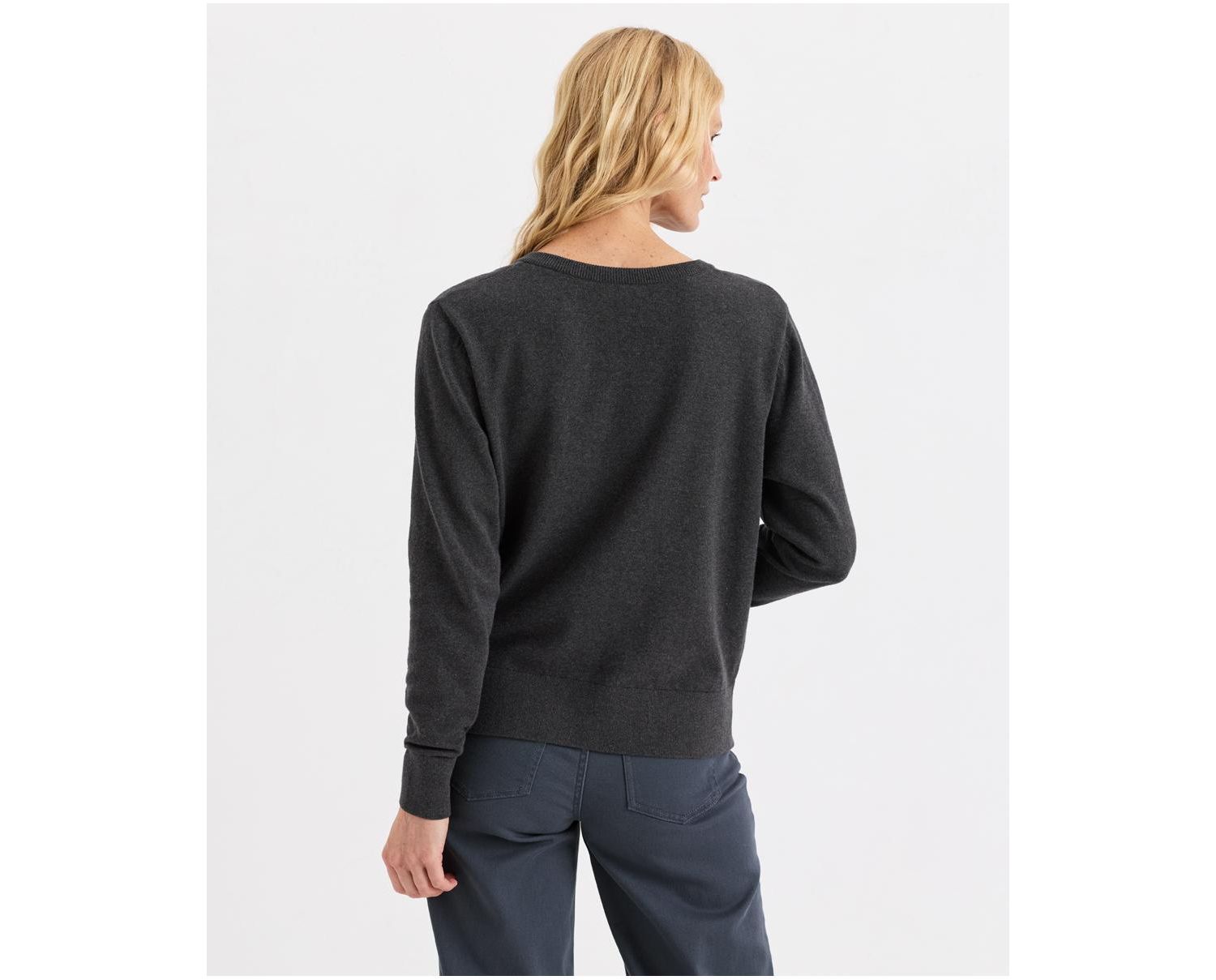 Women's Essential Long-Sleeve V-Neck Sweater