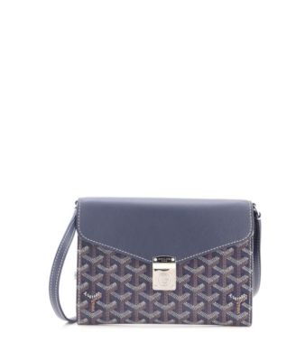 Chypre Wallet on Strap Coated Canvas with Leather