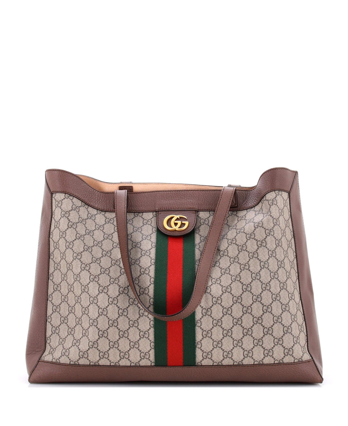 Pre-Owned Gucci East West Disney Three Little Pigs Ophidia Soft Open Tote Gg Coated Canvas