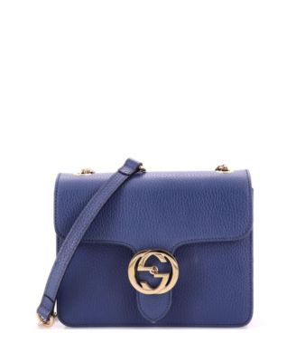 Small Interlocking Shoulder Bag Leather
