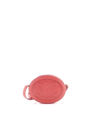 Mini Triomphe Oval Crossbody Bag Leather