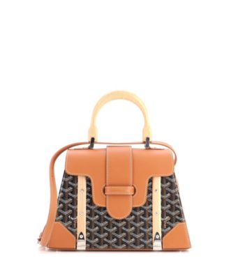 PM Saigon Top Handle Bag Coated Canvas with Leather